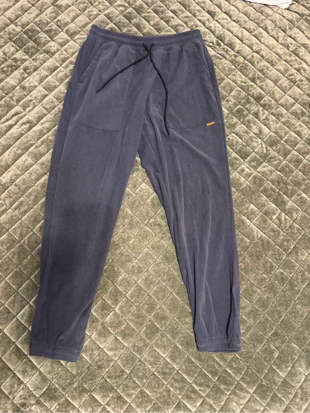 Men's grey corduroy Drawstring Pants